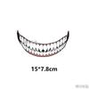 Pegatinas para casco de motocicleta de comercio exterior, pegatinas para coche con dientes malvados, pegatinas decorativas reflectantes con personalidad oscura P159