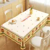 2026 Toalha de Mesa Desenho Animado Simples Impermeável à Prova de Óleo Lavável Atmosfera Fofa Retangular Capa para Mesa de Centro