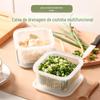 Cozinha Armazenamento Dreno Food Grade Geladeira Plástico Cebola Caixa de Conservação Fresca Gengibre Cebola Caixa de Armazenamento de Alho para Cabelo