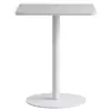 Mesa Cuadrada Blanca, Mesa Pequeña para Área de Descanso, Hierro Forjado Tienda de Té con Leche, Juego de Mesa y Sillas de Reunión para Cafetería, Mesa de Comedor Comercial para Exteriores