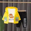 Novedad Primavera 2026 Ropa Infantil Animal Bolsillo Doble Manga Larga Conjunto de Tres Piezas Estilo Coreano Conjunto de Manga Larga Moderno para Niños y Niñas