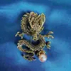Broche ano do dragão senso de alta qualidade nicho estilo nacional corsage de casaco alfinete de roupa criativo ano de nascimento acessórios de casaco Atacado