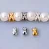 Prata Pura S925 Zircônia em Formato de X Contas Separadoras de Zircônia Fio de Cristal Contas Separadoras de Cruz Acessório de Pulseira DIY Acessório de Inlay de Diamante Materiais