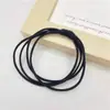 Elástico de Borracha de Alta Elasticidade Prendedor de Cabelo Simples Versátil Anel Básico para Rabos de Cavalo Coques Não Danifica o Cabelo Prendedor de Cabelo com Cobertura de Borracha Feminino