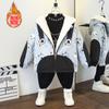 Moda Masculina Outono e Inverno 2025 Roupas de Algodão Bonitas e Elegantes Roupas de Algodão Estampadas para Meninas Tops Elegantes com Capuz Pontudo para Meninas Tops