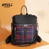 2025 nuevo bolso de hombro a cuadros de tela de nailon transfronterizo para mujer, bolso de hombro de moda europea y americana, versátil, de personalidad, gran cantidad, excelente