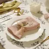 Tecido para Guardanapo Quadrado de Algodão e Linho Liso Jogo Americano Ocidental Festa de Casamento Hotel Cozinha Pano de Prato Fabricante de Guardanapos Venda por Atacado