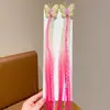 Novo Presilha de Cabelo Infantil Estilo Fada Xadrez Borboleta Grampo de Cabelo Gradiente Cabelo Falso Trançado Acessório de Cabelo Personalizado Criativo Colorido Ornamento de Cabelo