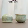 Taza de Té Esmaltada de Horno Ru, Taza de Degustación de Té, Taza Maestra de Fractura Abierta, Taza de Invitado, Taza Personal, Regalo Conmemorativo de Cerámica
