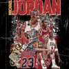 Homenaje a Mj Camiseta Retro Americana de Cuello Redondo Manga Corta Dios del Baloncesto Verano Suelta de Algodón para Hombre