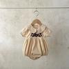 Traje de escalada holgado de manga corta estilo coreano para bebé niña, nuevo modelo 2023, con cuello de muñeca y bordado, de algodón puro, recién nacido.