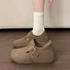 Pessoa baixa aumento interno de altura sapatos Birkenstock totalmente fechados femininos 2026 outono sola grossa slip-on Birkenstock sapatos únicos mocassins de primavera