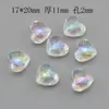 Acrílico Imitação Pérola Transparente AB Cor Beads Glorioso Faceta Pêssego Coração Coração Perfurado Beads DIY Jóias Acessórios