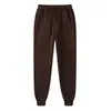 Pantalones largos casuales para hombre de comercio exterior Amazon Wish transfronterizos, forrados de polar, engrosados, de color liso, pantalones de chándal, pantalones deportivos, forrados de polar para abrigar