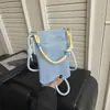 Bolsa de Celular Doce e Fresca para Mulheres, Bolsa de Ombro Simples para Viagem ao Ar Livre no Verão, Bolsa de Armazenamento Portátil de Malha Transversal