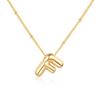 Europa y Estados Unidos transfronterizo cobre chapado oro real globo liso 26 colgante letra burbuja inglesa tendencia collar cadena suéter mujeres
