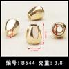 Botão botão cilíndrico acessórios de vestuário da moda metal rosa Sino Dourado cordão de usar fivela fecho para acessórios de vestuário