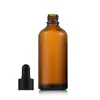 Botella de aceite esencial de vidrio marrón botella vacía marrón cabeza de goma oscura sellante gotero botella 30ml empaque secundario de cosméticos botella de muestra pequeña