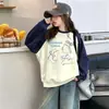 Novos estilos de outono e inverno para meninas: roupas íntimas com forro de fleece, moletons com forro de fleece para crianças mais velhas e blusas de primavera/outono para vestuário infantil