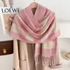 Bufanda Nueva de Estilo Coreano a Cuadros Imitación Cachemir Otoño e Invierno Gruesa Cálida Chal Exterior Doble Propósito Combinación de Colores Bufanda de Invierno