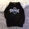 Moletom Estilo Transfronteiriço para Homens e Mulheres, Moletons de Casal, Primavera e Outono, Estilo Ins Hong Kong, Jaqueta Versátil Solta da Moda com Estampa de Letras de Marca