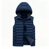 Chaleco chaqueta para hombre, chaleco de algodón casual engrosado para otoño e invierno, chaleco de algodón con capucha, prenda exterior cálida, chaleco versátil