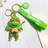 Llavero de Tortugas Ninja Mutantes Adolescentes Transfronterizo de Dibujos Animados Colgante de Bolsa de Silicona Llavero de Coche Máquina de Garra Pequeño Regalo