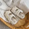 Sandalias de Playa para Niñas con Suela Suave y Punta Cerrada 2026 Verano Nuevo Estilo Sandalias de Princesa con Lazo de Encaje Zapatos de Moda