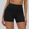 Shorts de Yoga Cintura Alta Levanta Bumbum para Mulheres, Popular na Europa e América, Justos que Moldam o Quadril Shorts Esportivos de Treinamento Fitness