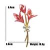 Broche de flor de trigo e borboleta com gota de óleo, moda coreana, estilo literário feminino, para terno pequeno, cardigã, joia versátil para mulheres