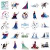 50 adesivos de grafite de desenho animado Frozen decorativos para guitarra, bagagem, DIY, à prova d'água, autorização genuína transfronteiriça