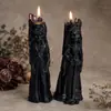 Vela Perfumada Novia y Novio Calavera de Halloween Adornos de Decoración de Terror Pareja Novios Fantasma Lámpara Adorno