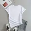 Camiseta Redonda de Verano para Mujer Moda Manga Corta Estampado de Leopardo Moda Ropa Holgada Camiseta de Fiesta para Dama