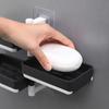 Caja de Jabón Giratoria Baño Baño Colgante de Pared Drenaje Caja de Jabón Hogar Sin Taladro Caja de Almacenamiento Creativa Estante de Almacenamiento