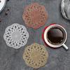 Posavasos de PVC con Forma de Corazón Más Vendido Transfronterizo, Lujo Accesible, Posavasos de Café con Corte y Estampado en Caliente, Impermeable, Antideslizante, Resistente a Altas Temperaturas, Estilo Escandinavo