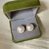 Brincos de Tarraxa Grandes com Pérola em Prata S925 para Mulheres 2026 Novo Estilo Popular Brincos Joias de Orelha Elegantes de Luxo Leve