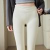 81095# outono e inverno novas calças de algodão lycra fosca cintura alta quadril barriga leite veludo leggings quentes mulheres
