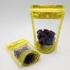 Saco de embalagem universal com estampa de flor dourada, autossustentável com fecho zip, saco para embalagem de chá perfumado, saco autovedante transparente para bebidas, Mercadorias de Ano Novo