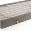 Versión Coreana Accesorios de Diseño de Nicho Collar de 26 Letras Inglesas para Mujer Colgante de Acero Inoxidable Collar para Clavícula de Acero de Titanio Venta al por Mayor