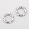 Anel Twist de Aro Fechado em Liga com Banho de Ouro 18K, Anel Floral, Argola Fechada para Pular Anéis DIY Materiais Manuais, Acessórios para Pulseira