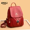 Mochila de Piel Suave para Mujer 2025 Nueva Moda Casual Bolso para Mujeres de Mediana Edad Mochila de Piel Suave de Gran Capacidad Bolso de Viaje Versátil