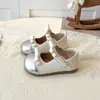 Zapatos de Cuero para Niñas Primavera y Otoño 2025 Estilo Chanel Zapatos Individuales Infantiles Zapatos Mary Jane Suaves para Niñas Pequeñas, Niños Pequeños y Niños