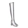 Botas largas sexys estilo europeo y americano, tacón grueso, botas de mujer hasta la rodilla, tallas grandes, comercio exterior 32-48
