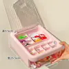 Caja de Almacenamiento Especial para Herramientas de Cuentas con Tapa, Divisor de Escritorio, Almacenamiento para Cuentas, Bolígrafos, Cucharones, Paquetes de Repuesto, Organizador de Almacenamiento Transparente