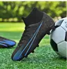 Zapatos de fútbol de cuero talla 47 al por mayor, zapatillas deportivas de caña alta para hombre talla 45, entrenamiento transfronterizo, zapatos de fútbol para niños con tacos largos talla 46, otros
