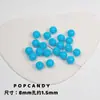 Colección de Cuentas Redondas Acrílicas de Color Sólido Pulsera Collar Cadena para Teléfono Móvil Cuentas Agujero Recto Básico Joyería Colorida Cuentas Sueltas
