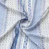 Nuevo Vestido Cheongsam Étnico de Rayas Bicolores y Rombo con Estampado Digital Chino, Top Hanfu de Tela de Algodón Brocado