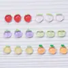Verano Transparente Fruta Artificial Dibujos Animados Decoraciones para Uñas Resina DIY Accesorios Pequeños Pegamento en Crema Pinzas para el Cabello Decoraciones para Uñas