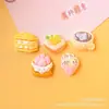 Juguetes de Comida de Simulación Accesorios de Resina Dibujos Animados Lindos Pegamento de Crema Kit de Materiales de Decoración DIY Postres Miniatura Pan Hamburguesas
