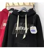 Suéter para Hombre Forro Polar Engrosado Otoño e Invierno Nuevo Diseño Alfabeto Gris Melange High Street Americano Sudadera con Capucha Pesada Estilo Perezoso
